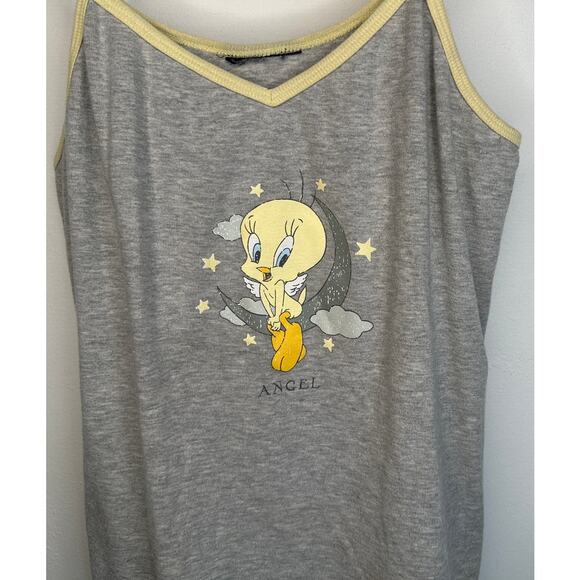 Vintage Looney Tunes Tweety Bird Gray Cami Tank - Picture 2 of 4